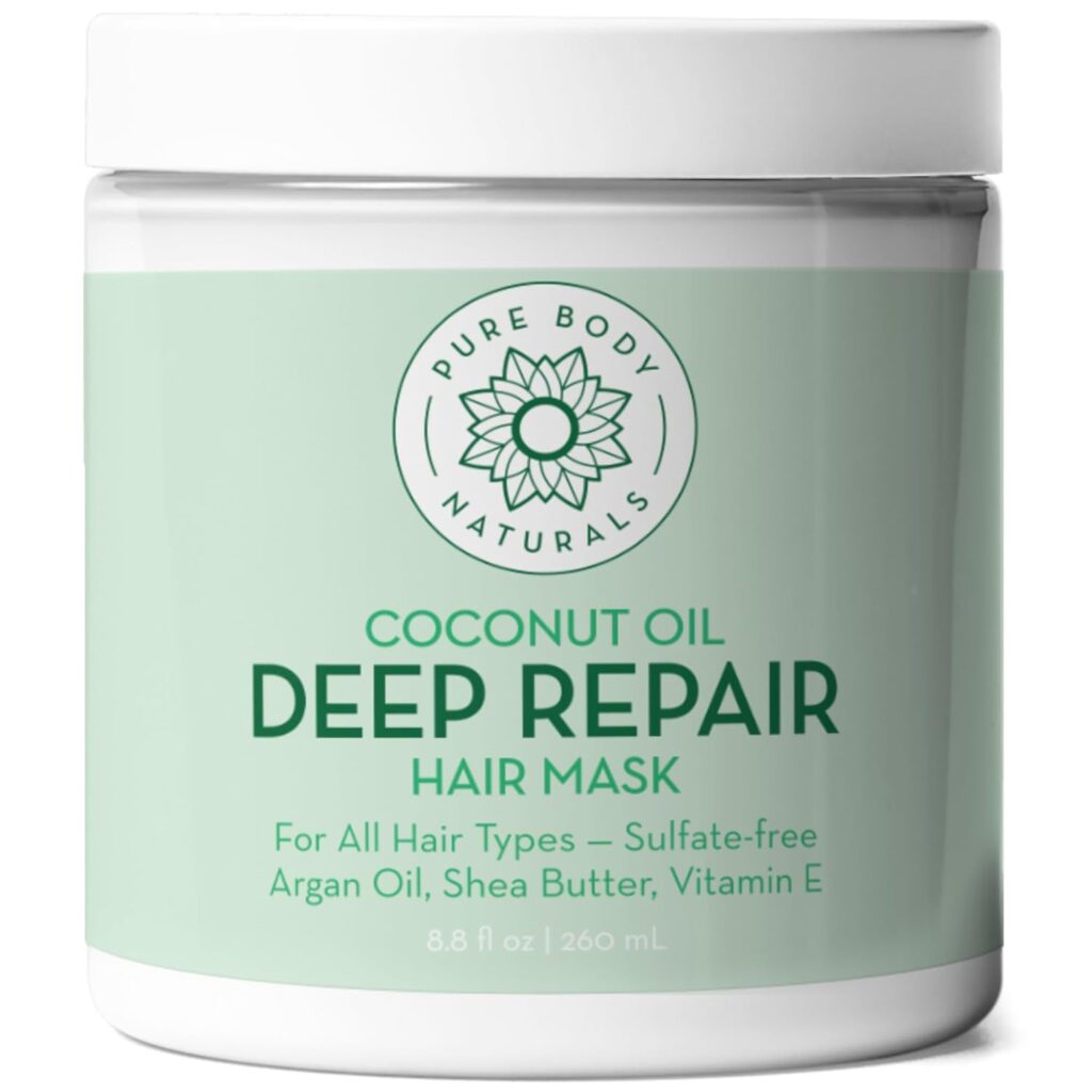 Pure Body Naturals Coconut Oil Hair Mask, Deep