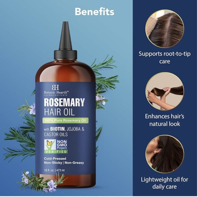 Rosemary Hair Oil for Natural Hair Growth and Shine - Botanic Hearth